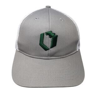 Stitch It Snapback Trucker Hat Gray One Size Adjustable Embroidered Mesh Back